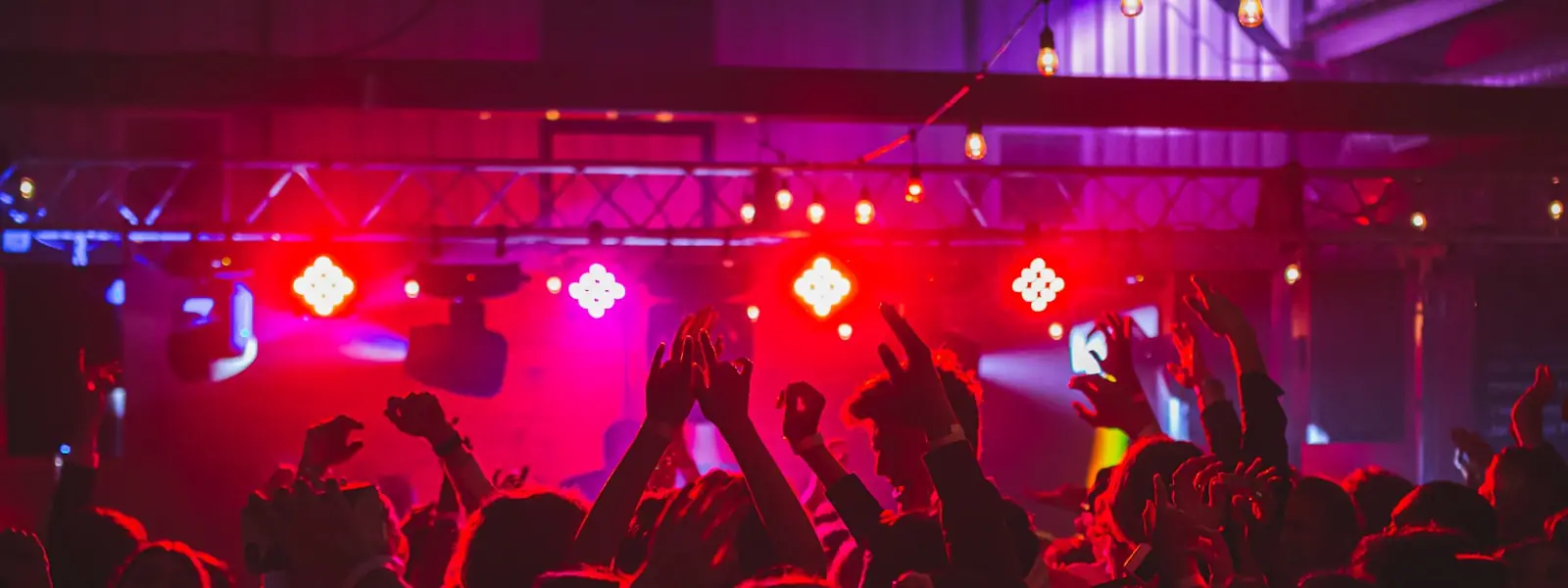 A night stage under lights
